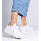 Gemre White women's sneakers with gold glitter Emilia | Shoptok.si