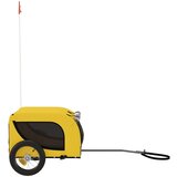 Prikolica za bicikl za pse žuto-crna od tkanine i željeza | shoptok.hr