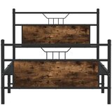  Posteljni okvir brez vzmetnice dimljen hrast 107x203cm inž. les, (21829626) | Shoptok.si