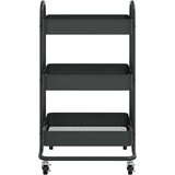 vidaXL Kolica s 3 razine crna 43 x 34 x 79 cm čelična | shoptok.hr