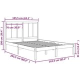  Okvir za krevet od masivne borovine 160 x 200 cm | shoptok.hr