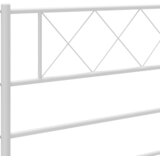  Metalni okvir kreveta uzglavlje i podnožje bijeli 100x190 cm | shoptok.hr