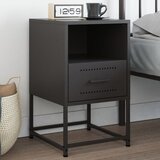 The Living Store Nočna omarica črna 36x39x60,5 cm jeklo - Nočna Omarica, (21434743) | Shoptok.si