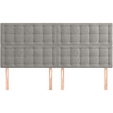  Posteljno vzglavje 4 kosa svetlo siv 80x5x78/88 cm žamet, (20793043) | Shoptok.si