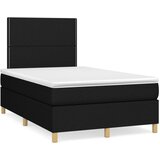 vidaXL Krevet box spring s madracem LED crni 120 x 190 cm od tkanine Cijene