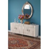 Hanah home komoda Ilay 180, 180 cm, bela / travertin / srebrna | Eponuda.com