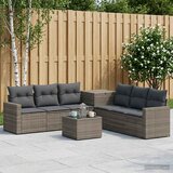 Set sofe 8 kom. Siva i tamno siva Poli Rattan i čelik | shoptok.hr