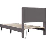  Krevetna konstrukcija Siva 100 x 200 cm Umjetna koža | shoptok.hr