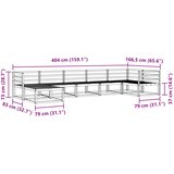  Set vanjskih sofa 7 pcs Bijela Čvrsto drvo akacije | shoptok.hr