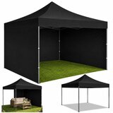  Brzo sklopivi vrtni paviljon s UV zaštitom 3x3 M - crni Cijene