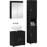  Set namještaja za kupaonicu TULUM 3 pcs Crna 60 x 34 x 63 cm | Eponuda.ba