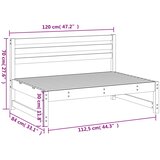  Srednja vrtna sofa 120 x 80 cm od masivnog drva duglazije | Eponuda.com