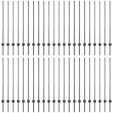  Stup za ogradu 44 pcs Siva 160 cm Čelik | shoptok.hr