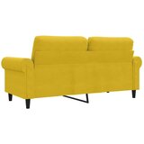  Dvosjed žuti 140 cm baršunasti Žuta | Shoptok.si