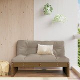 vidaXL Sredinski kavč medeno rjav 120x80 cm trdna borovina Cene