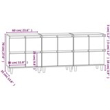  Komode 3 kom crne 60x35x70 cm od konstruiranog drva | shoptok.hr