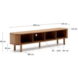 Kave Home TV komoda u dekoru jasena u prirodnoj boji 200x50x40 cm Mailen – | shoptok.hr