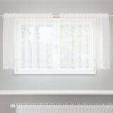 vidaXL Čipkasta Zavesa z zavesami Cvetlični Bela 150 x 100 cm Poliester | Shoptok.si
