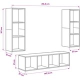  Set TV komoda Zidne 3 pcs Staro drvo Konstruirano drvo | shoptok.hr