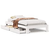 Maison Chic Postelja za odrasle - Posteljni Okvir brez vzmetnice bel 90x200 cm trdna borovina, (22082643) | Shoptok.si
