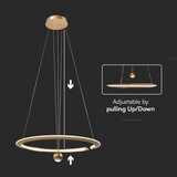  LED luster na sajli LED/45W/230V 4000K prečnika 62 cm zlatna | Eponuda.com
