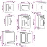  8-dijelni set kuhinjskih ormarića Kalmar konstruiranog drva | shoptok.hr