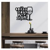 Opviq zidna dekoracija Coffee Repeat, 50x40 cm, 1.5 mm, Crna | Eponuda.com