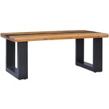 Maison Chic Klubska mizica - kavna mizica - Nizka mizica 100x50x40 cm trdna tikovina in poliestrska smola, (21754329) Cene