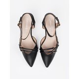 GOODIN Black pumps with open heel | Shoptok.si