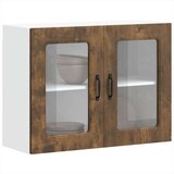 Maison Chic Kuhinjska stenska omarica - Kuhinjska omarica s steklenimi vrati Kalmar dimljen iu1372, (22063708) | Shoptok.si