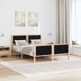  Konstrukcija postelje Črna 140 x 200 cm Masivno borovo les, (5000084778) | Shoptok.si