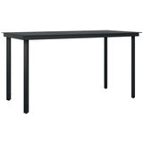  7-dijelni vrtni blagovaonski set s jastucima crni | shoptok.hr