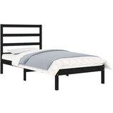  Okvir za krevet od masivnog drva crni 75 x 190 cm 2FT6 mali | shoptok.hr