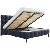 MID.YOU OBLAZINJENA POSTELJA 160 cm x 200 cm , tekstil, leseni material temno modra | Shoptok.si
