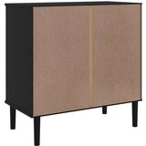 vidaXL Komoda SENJA črna 80x40x80 cm trdna borovina | Shoptok.si