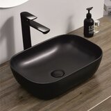 Inter Ceramic Nadgradni umivaonik 887BLACK 46x32x14,5 cm porculan crni Cijene