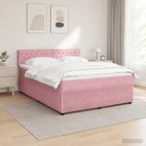  Boxspring krevet s madracem Ružičasta 140 x 200 cm Baršun | shoptok.hr