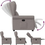  Naslonjač od tkanine smeđesivi | shoptok.hr