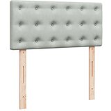 vidaXL Box spring postelja z vzmetnico svetlo siv 90x190 cm žamet | Shoptok.si
