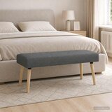  Klupa s utorima Tamnosiva 110 x 40 x 46 cm Tkanina | Eponuda.com