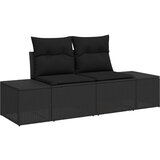  10-delni set vrtnem kavču s blazinami črnega poli ratana, (22093802) | Shoptok.si