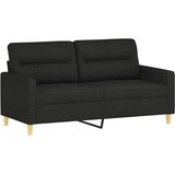  Dvosjed s ukrasnim jastucima crni 140 cm od tkanine | shoptok.hr