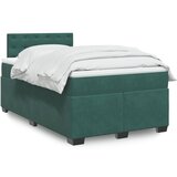 vidaXL Box spring postelja z vzmetnico temno zelen 120x190 cm žamet Cene
