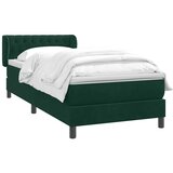 Box Spring krevet s madracem tamnozeleni 80x220 cm baršun | shoptok.hr