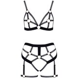 Cottelli Collection Cottelli LINGERIE – Ouvert Set Bra & Thong – Black Cijene
