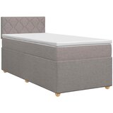  Boxspring krevet s madracem Sivosmeđa 90 x 200 cm Tkanina | shoptok.hr