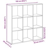 vidaXL Pregrada / regal za knjige boja drva 102x29x103,5 cm drveni Cijene