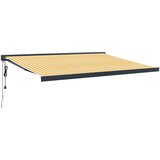 Maison Chic Zložljiva tenda - Senčniki rumena in bela 4,5x3 m blago in aluminij, (22038228) | Shoptok.si