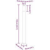  Stupić za zidne lampe 3 kom 110 cm crne IP44 | shoptok.hr