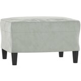 The Living Store Stolček za noge svetlo siv 60x50x41 cm žamet - Stolček Za Noge, (21420268) | Shoptok.si